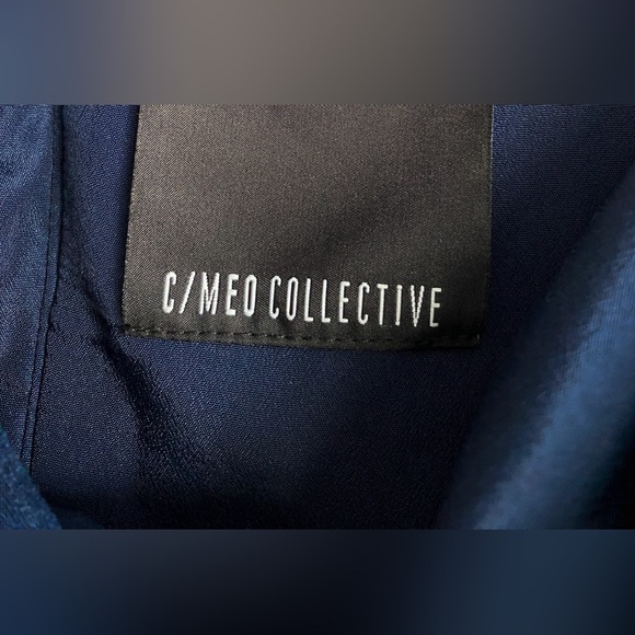 C/MEO Collective Navy Blue Ball Gown Gala Prom Homecoming Wedding Maxi Dress L - Picture 7 of 11